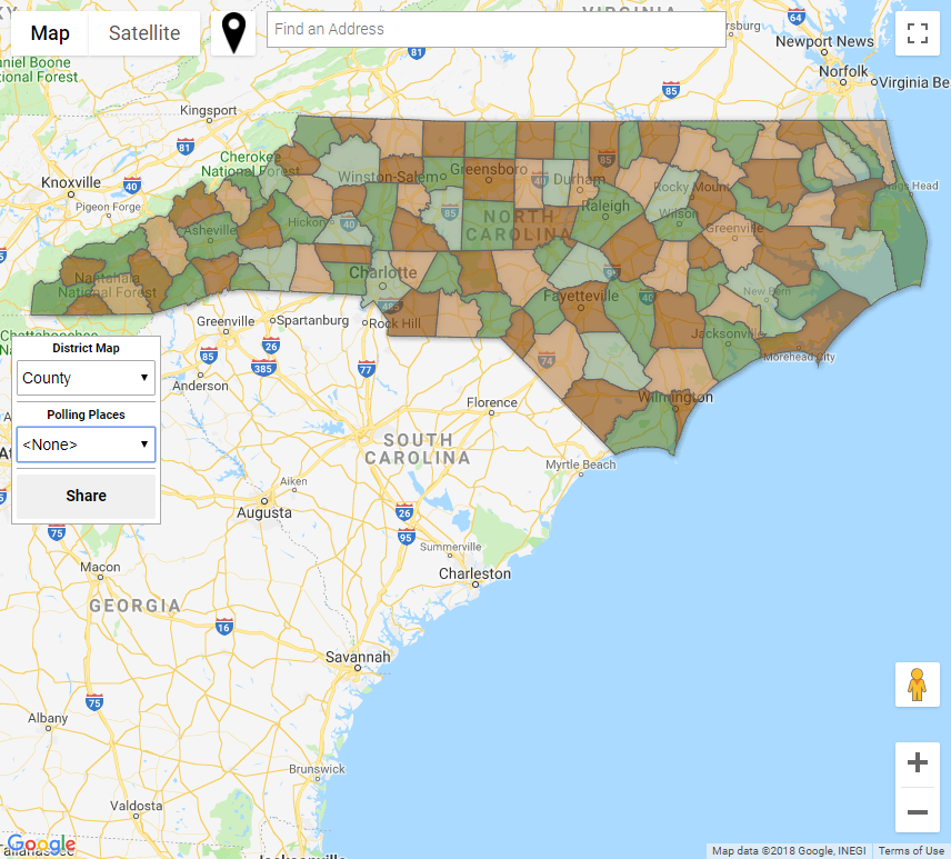 NC Midterms 2018 - Interactive Map